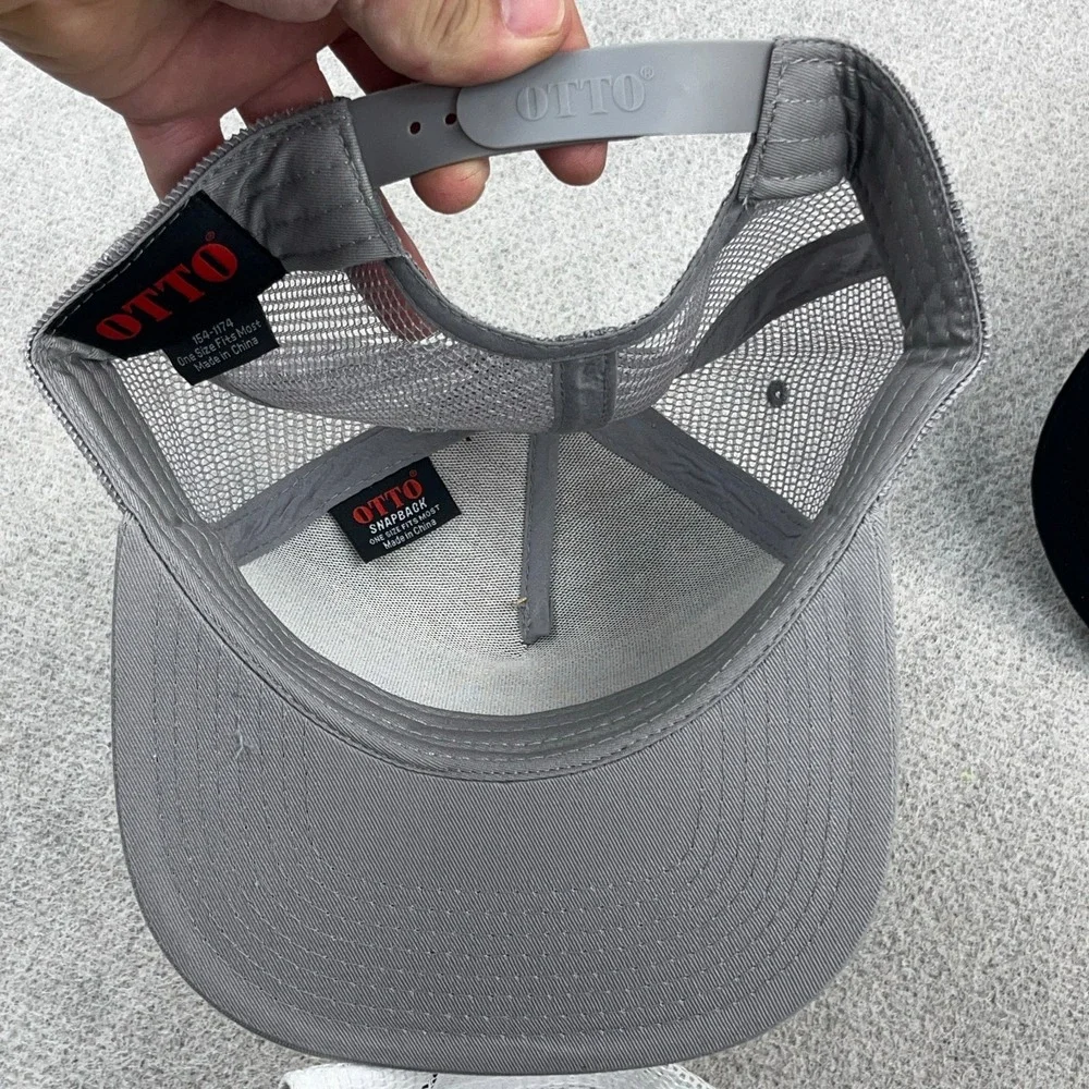 Otto Blank Trucker Hat Lot Cap Snapback Cork Front Mesh Back Retro Deadstock